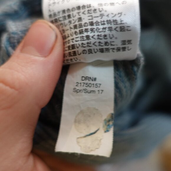 𝅺EDDIE Bauer Sweater Striped Gray Blue Pockets Small - Picture 11 of 12